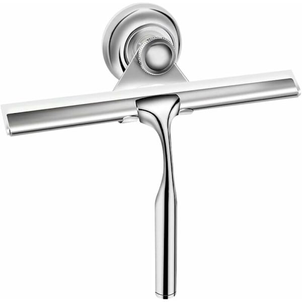 Dusj-squeegee, Badsqueegee med veggkrok, Dusjglass-squeegee Egnet for rengjøring av vinduer, baderomfliser, marmor (25x17cm)