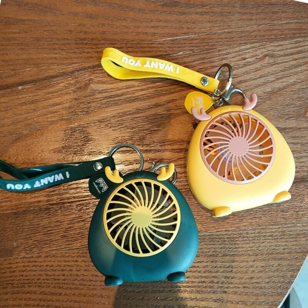 Fawn Handheld Fan USB-laddning Student Cartoon Bärbar Nyckelring Mini Fan C