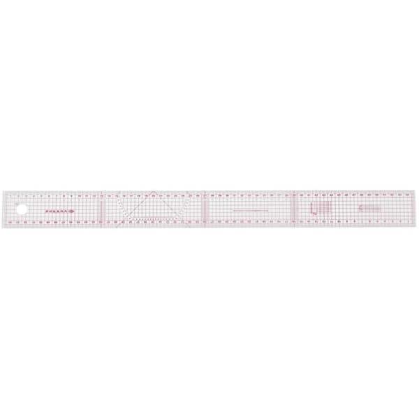 54 cm rak sylinter dubbelsidig dela metrisk rosa transparent