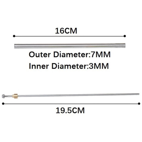 FT012-12 Stålrør Reservedele Rustfrit Stål 3Mm Bådskaft til FT012 2.4G Børsteløs Fjernbetjening Båd Reservedele