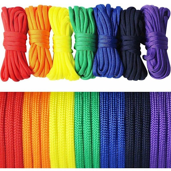 7 stk Regnbue Multifunksjon Paracordes for Parachute Armbånd Tilfeldig Farge