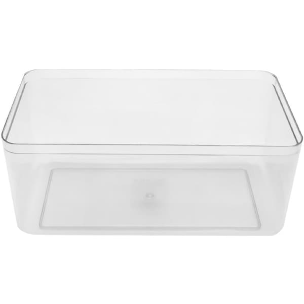 Minimalistisk Tissue Box Cover Holder, Moderne Transparent Rektangulær Bambus Tissue Dispenser til Badeværelse, Soveværelse