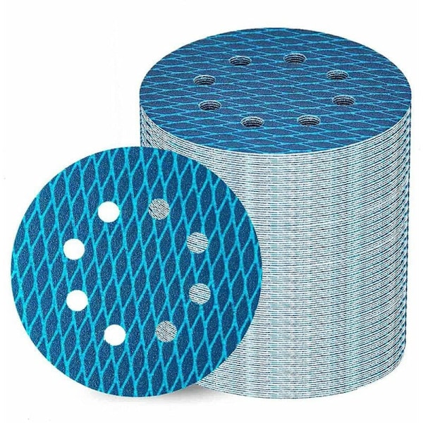 70 st Orbital Sander Sandpapper 5 tum 8 hål Slipning Disk Sandpapper Grit för Diamond Anti-Block Slipningsskivor