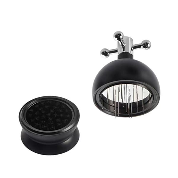 Svart Kaffedispenser, Sparar 22 Nålar Huvud Rotationsnålsventil Fast Lock för Pulver 51Mm