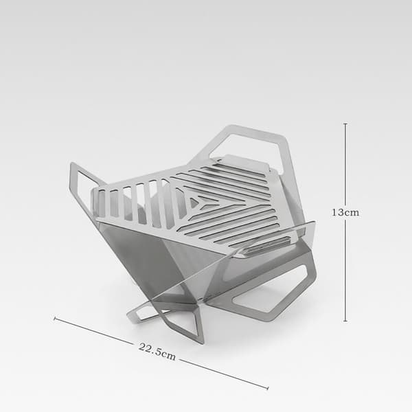 Bærbar udendørs foldbar grill i rustfrit stål til udendørs terrasse camping grill