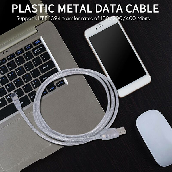 1,5 metrin 4-pin USB-IEEE 1394 Firewire DV -sovitinkaapeli PC-kameralle