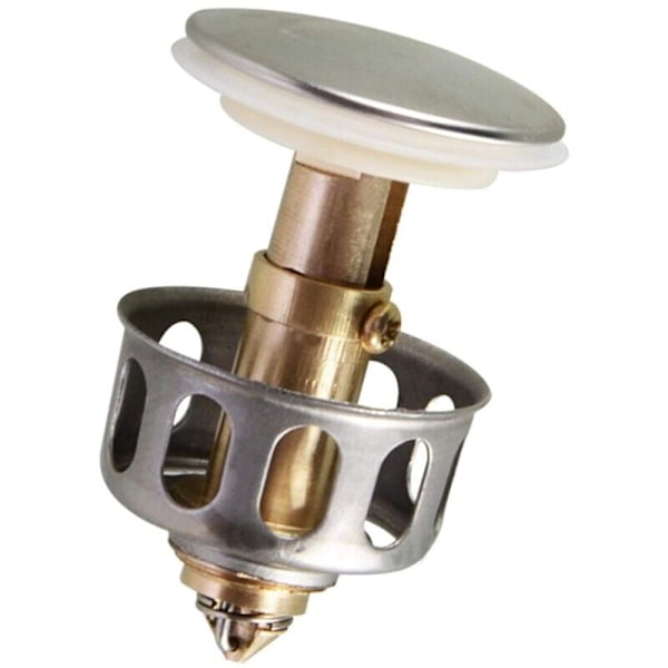 Vask håndvask Bounce Drain Filter Pop-Up vask afløb prop med kurv størrelse vask afløb prop køkken vask si, pakke med 1, Sunny