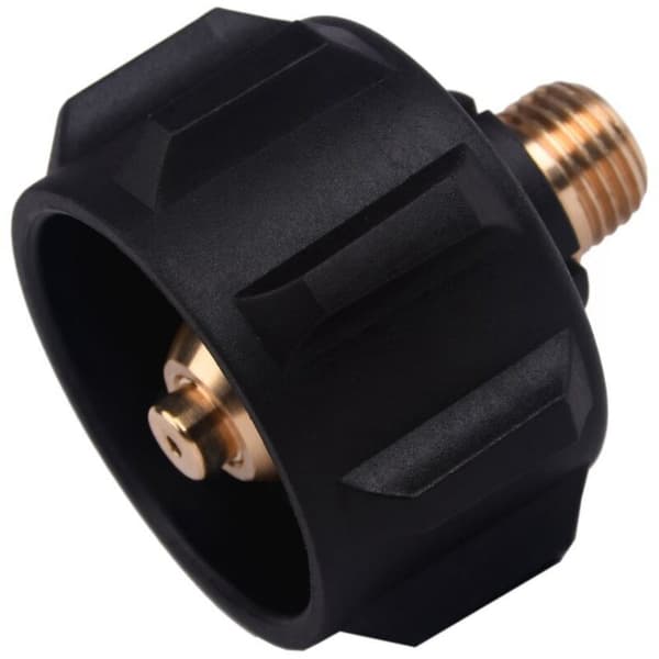 QCC1 Propangassadapter Gassregulator Ventilmontering med Mutter og 1/4 Tommers Hanngevind