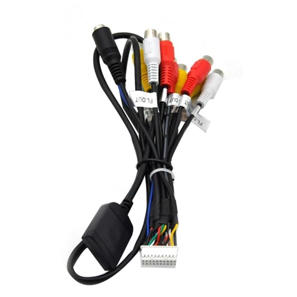 Bilradio Stereo RCA Utgangsledning Adapterkabel Aux-In Subwoofer/Forsterker 3.5Mm 20 ​​Pin Sele 
  Head Unit Carplay