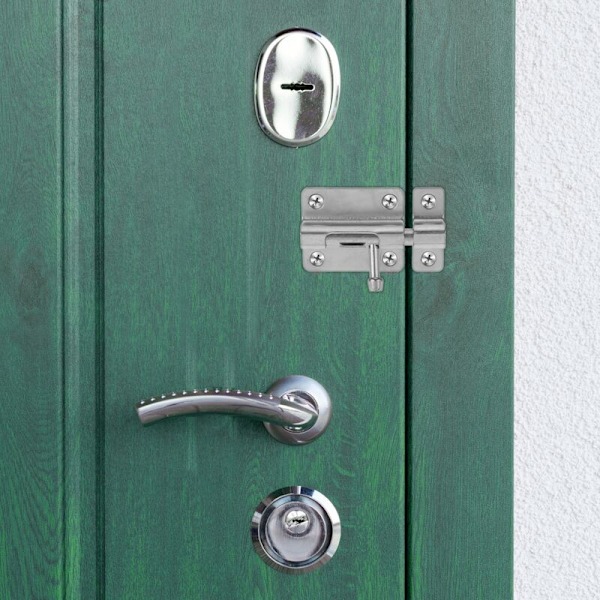 Krom låsebolt for 40 mm sølvfargede dører 5 stk