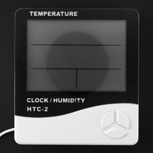 Digitalt termometer Indendørs hygrometer, Nøjagtig mini udendørs temperaturmonitor, Fugtighedsmåler Indikator Termometer til rum med vækkeur