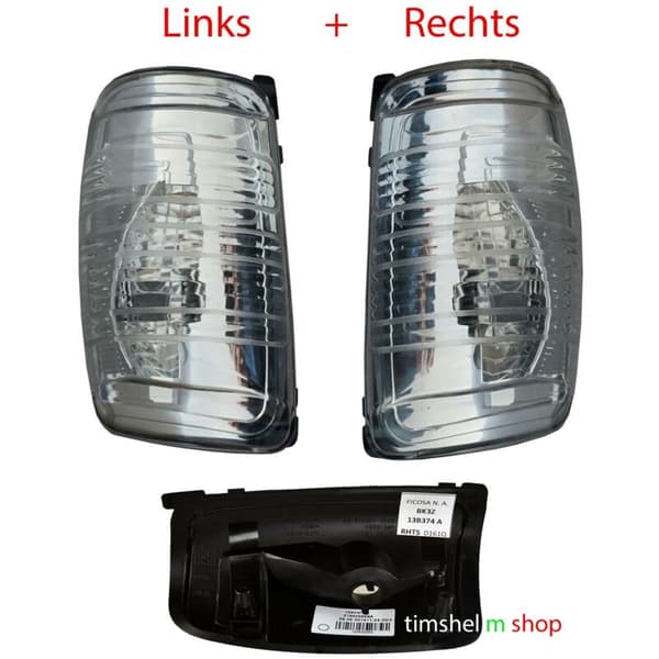 för Transit Spegels Blinkers Vit AB 2013 Höger + Vänster