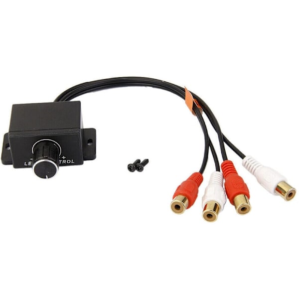 Universaali vahvistin Basso RCA Gain Level Volume Control Nuppi Autoon Musta