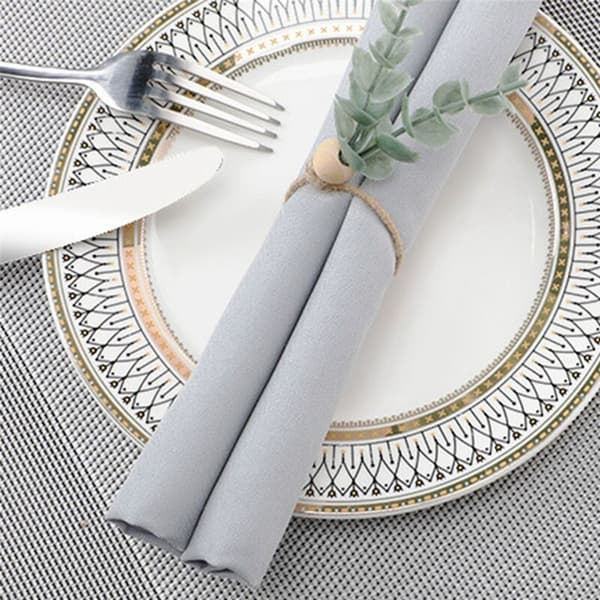 Servettringar Set om 12 Eukalyptus Trä Servettringar Rustik Boho Blad Trä Pärla Gårdshus Servettring Hållare