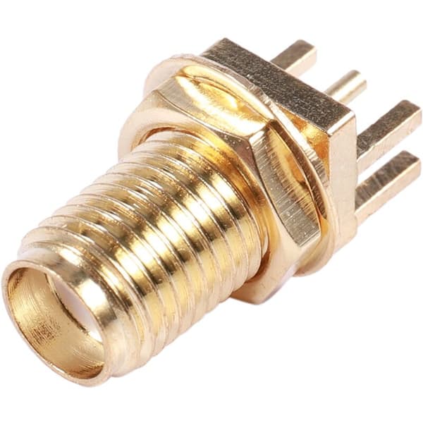 5 x SMA Han-Lodde Center-stik PCB RF-monteringsstik Guld
