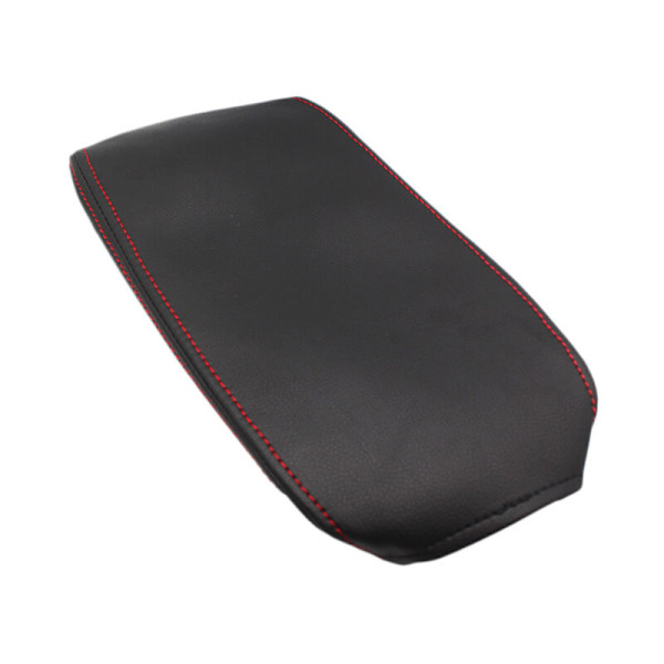 Armstöd Center Console Cover Armrest Box Pad för Toyota Corolla E210 2019 2020 Syntetiskt Läder (Svart med Röd Linje)