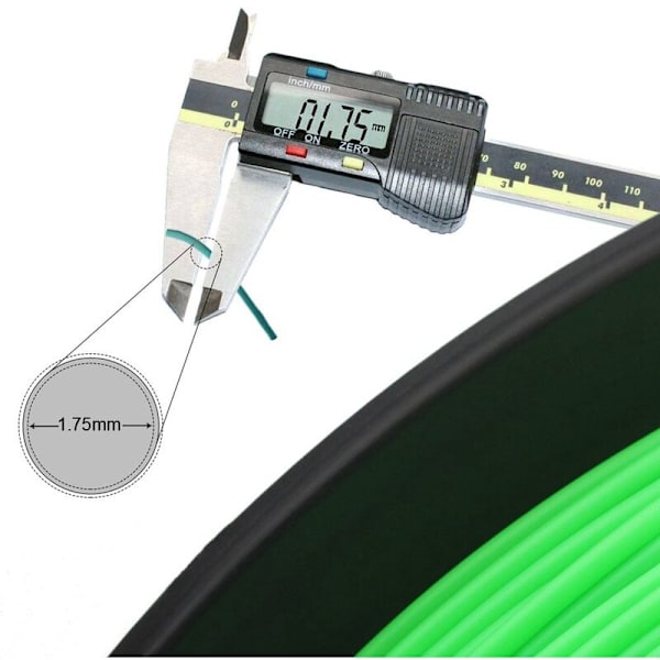 3D-printermateriale ABS-filament ABS-filament 1,75 mm diameter Printmaterialforsyning 3D-printere 1 kg (2,2 lb)/spole (fluorescerende rød)