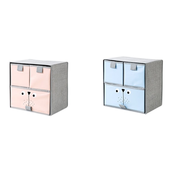 3 Galler Retractable Tyg Låda Kläder Artefakt Kläder Låda med Lock Non-Woven Fällbara Kläder Underkläder Låda Box ()