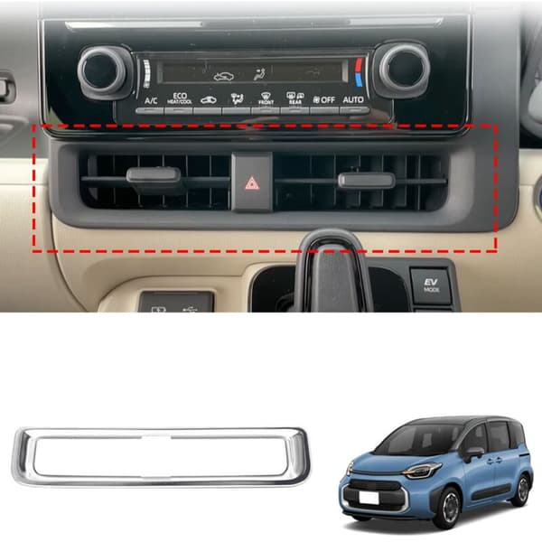 Bilstolpsluftkonditioneringsutlopp Ramskydd Trim Matt Silver 10 Series 2023+