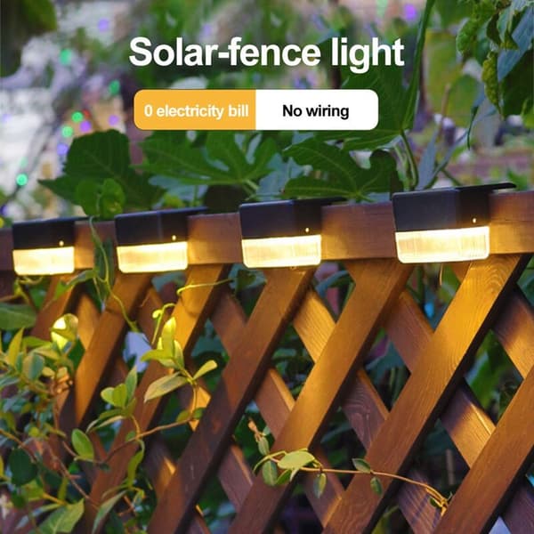 1 stk. Solcelle Dekklys Utendørs LED Trinnlys med 2 Lysmoduser Dekorative Vanntett Sol Gjerdelys for Terrasse