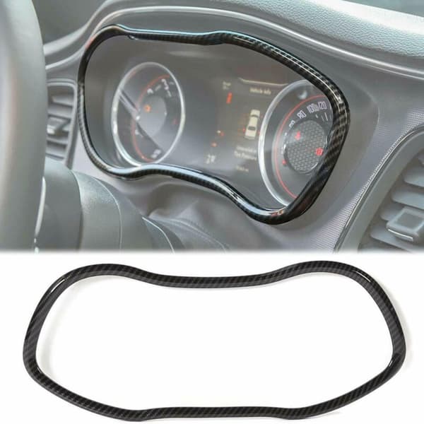 Dashboard Cover Trim ABS Interiør Tilbehør for 2015-2020 (Fiber)