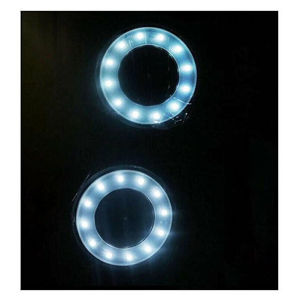 Solcelle-jordlamper 4-pakning IP68 Vanntette Solcelle-skivelamper for Utendørs Hage 12 LED for Patio Hage Gangsti Plen Hage Hvit