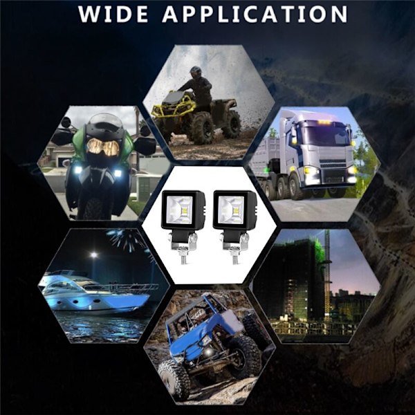 2 tommers bilhøy effektprojektor for terrengpickup lastebil motorsykkel UTV ATV dagslys lite lys E-MARK E24