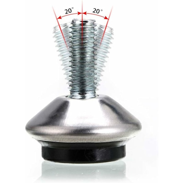 Justerbare Svingbare Nivelleringsbein M6 12 Heavy Duty Møbler Bordbein Svingbare Nivelleringsføtter med Svingbar T-Mutter Heavy Duty Nivelleringsføtter for Benk,