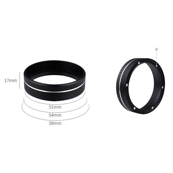 Kaffe Doseringsring - Kaffe Filter Udskiftningsring Sølv Magnetisk Kaffe Doserings Tragt 58mm