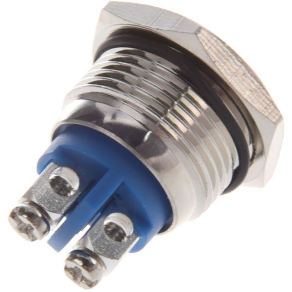 AC 250V 3A 16mm Pyöreä Metalli Painonappi Kytkimen Tyyppi O. Normaalisti Auki