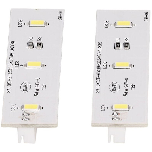 2 stk. Erstatnings-LED-lyslist for kjøleskap, reparasjonsdel for SW BX02B DC 12V