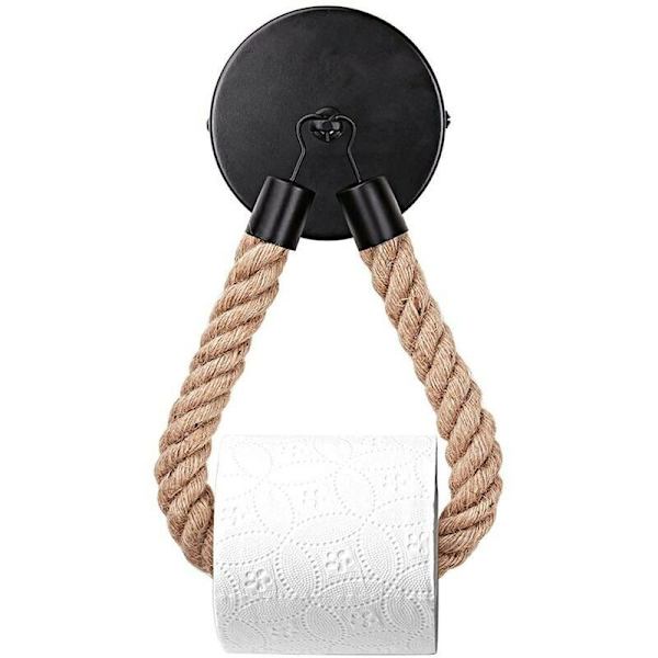 Toiletpapirholder, Toilet Rulleholder med Telefonhylde, 304 Rustfrit Stål, Ingen Boring Vægmontering til Badeværelse (Linen)