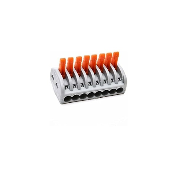 10 st Universal Kompakta Kabelanslutningar Typ 222-418 Mini Push Snabbkopplingar