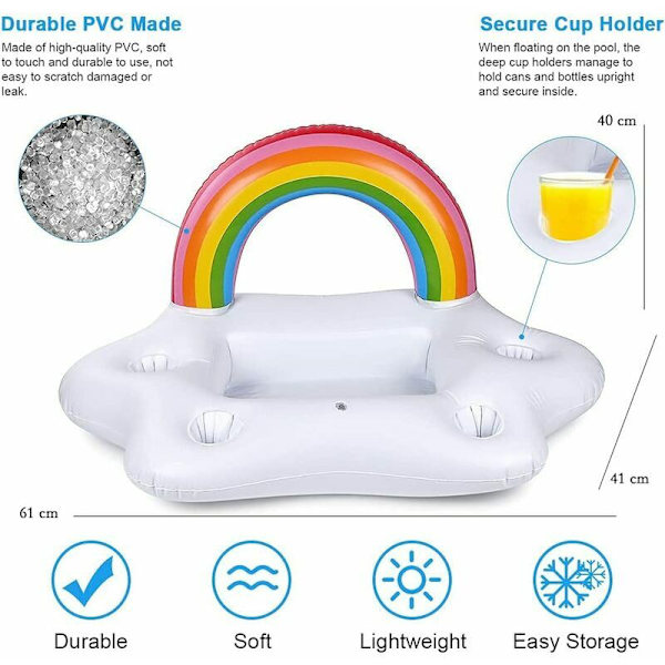 Oppustelig Drikkeholder, Oppustelig Barbakke, Oppustelig Pool Drikkeholder, Spa Bøje Kop, Oppustelig Pool Kopholder, Oppustelig Flydende Kopholder