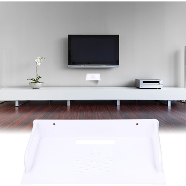 Hylla, Routerfäste rymd aluminium väggmonterad WiFi-router TV-box DVD-projektor hög belastning routerfäste