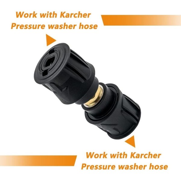 High Pressure Quick Connect for Gun and Pressure Washer, Hose Connector Adapters Only Compatible with Kärcher Hose, Female M22 14mm, 2 Pack