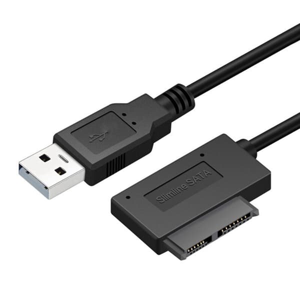 5X USB PC 6P+7P CD DVD Rom SATA til 2.0 Adapter Slimline Sata 13 Pin Konverter Drevkabel til Bærbar Computer
