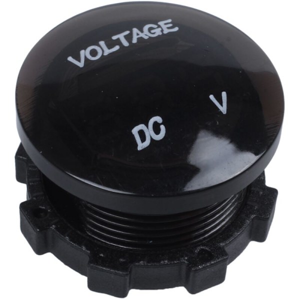 12V-24V DC Bil Motorcykel Voltmeter Monitor Rød LED Vandtæt Sort