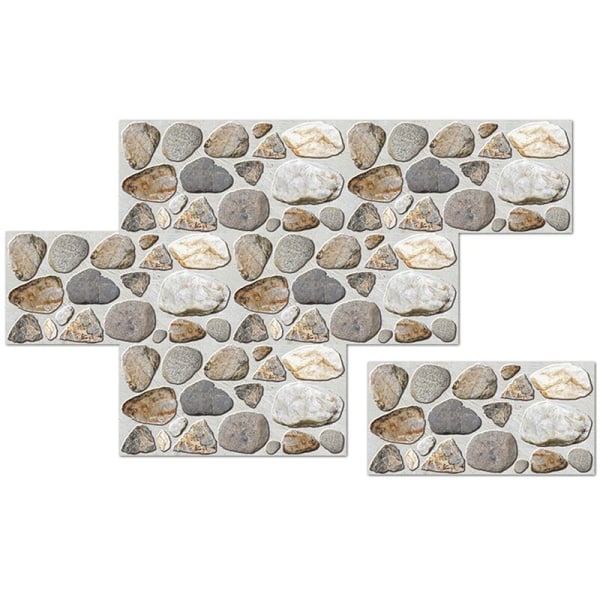 3D Cobblestone Frosted Brick Pattern Self-Adhesive Floor Tiles Sticker Kitchen Bathroom Waterproof Art Wallpaper