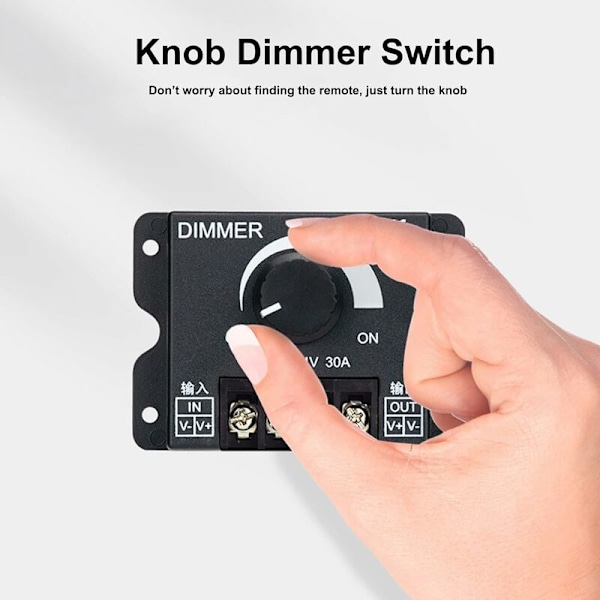 LED Dimmer Controller 12V 24V 30A PWM Dimmer 360W til LED-strimler eller LED-lys