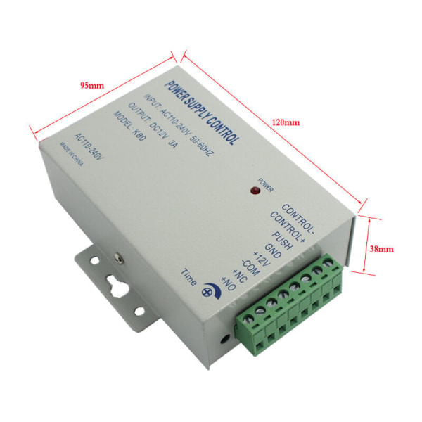 AC 110-240V to DC12v 3A 36w Power Supply Control Power Supply for Door Access Control System Power Supply