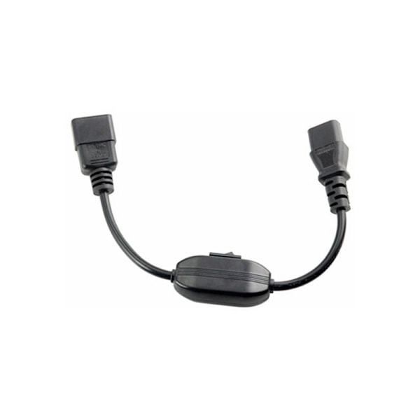 PDU UPS-strømkabel, IEC 320 C14 til C13-kabel med tænd/sluk-knap 30cm-