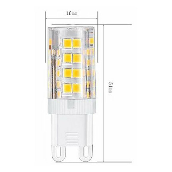 G9 LED-lampor, Varmvit 3000K 5W Ljus motsvarande 40W halogenlampor 420 lumen ej dimbar, 10-pack