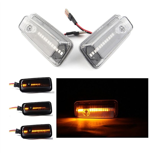 2 kpl LED-dynaamiset sivuvalot vilkku W460 W461 W463 G500 G550 G55 G65 kirkas