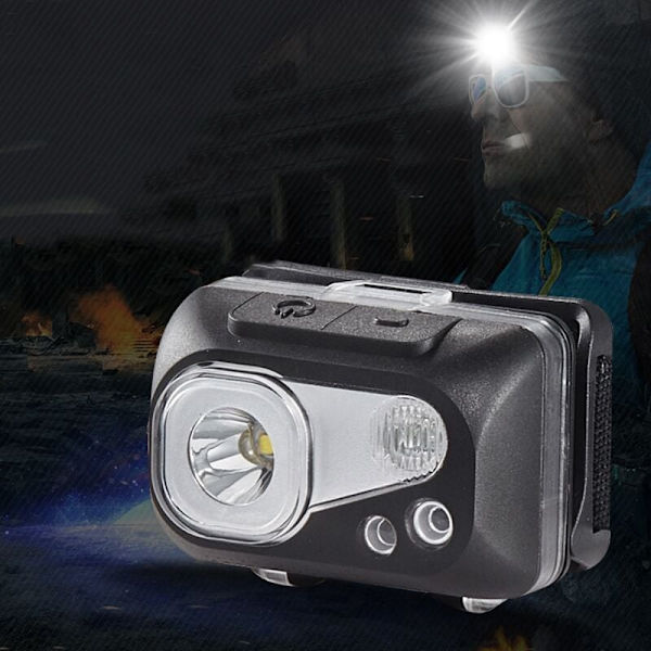 K63 Mini XPG LED pannlampa USB laddningsbar sensor strålkastare fiske lykta camping ljus lampa