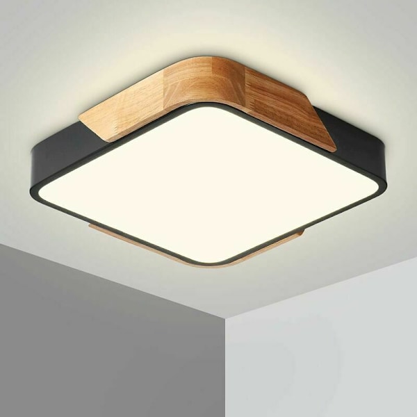 Taklampe LED Taklampe 24W Taklampe med Fjernkontroll Justerbar Lysstyrke Baderom Armatur Kvadratisk Ultra Tynn Moderne for Hjemmet