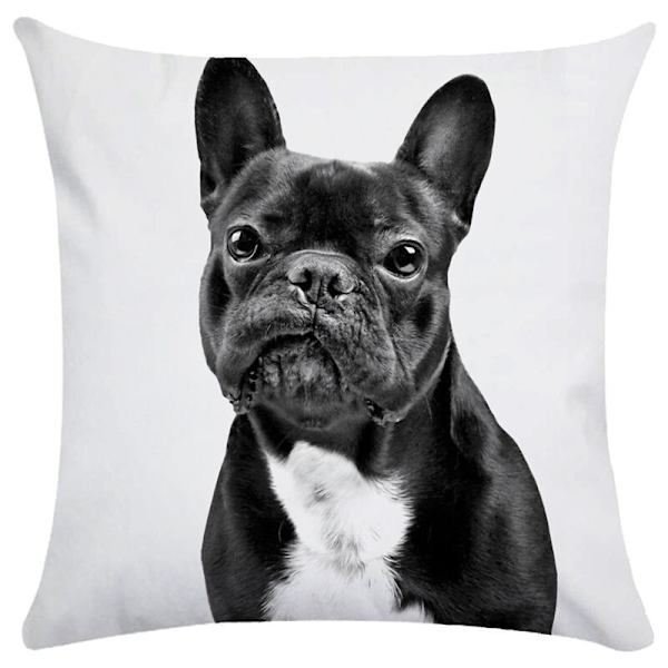 Rolig djur affisch mönster dekoration kuddfodral Bulldog hund soffa stol fyrkantig kudde 45X45 CM