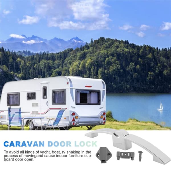 Bobilbil Push Lock RV Caravan Båt Skaplåser Håndtak Hjemmeskufflås Knottlåser Møbeldørlås E
