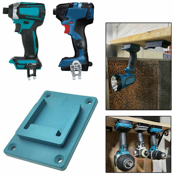5 kpl sarjaa sopii Makita & Bosch Sch 14.4V/18V litiumparistotyökalun pidikkeen kiinteään jalustaan (musta)