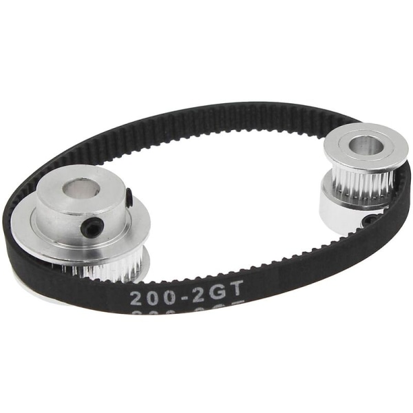 2 set GT2 kuggrem remskiva aluminium synkronhjul kit för 3D-skrivare CNC mekanisk drivning